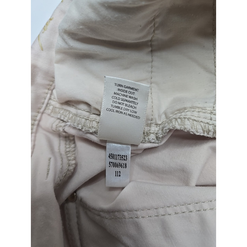 White House Black Market 4 Slim Ankle Cargo Pants Beige Stretch Tailored Fit - Picture 9 of 10